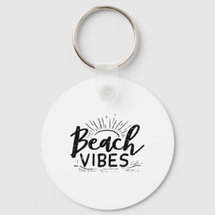 Beach Vibes Sun Relaxed Hola Beaches Summer Vacati Key Ring
