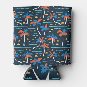 Beach Vibes: Vintage Hawaiian Elegance. Can Cooler