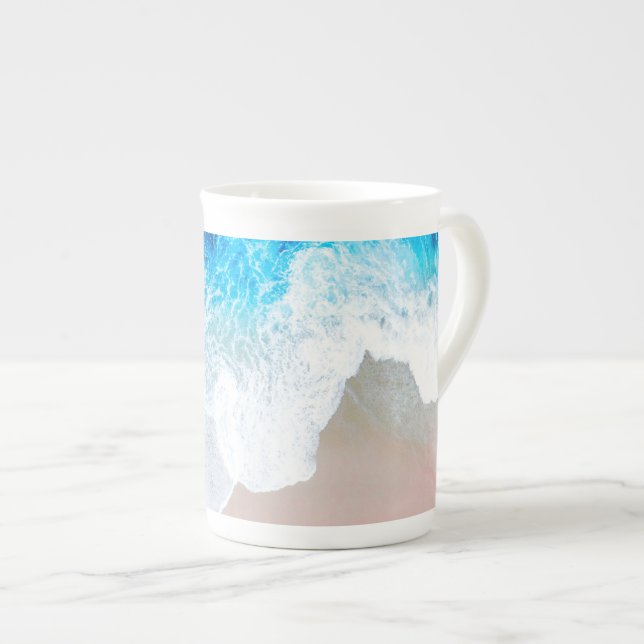 Beach View Bone China Mug (Front Right)