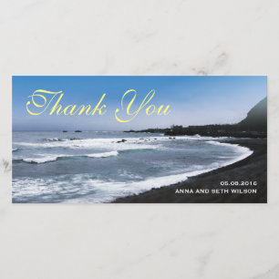 Beach View Thank You Photo Card