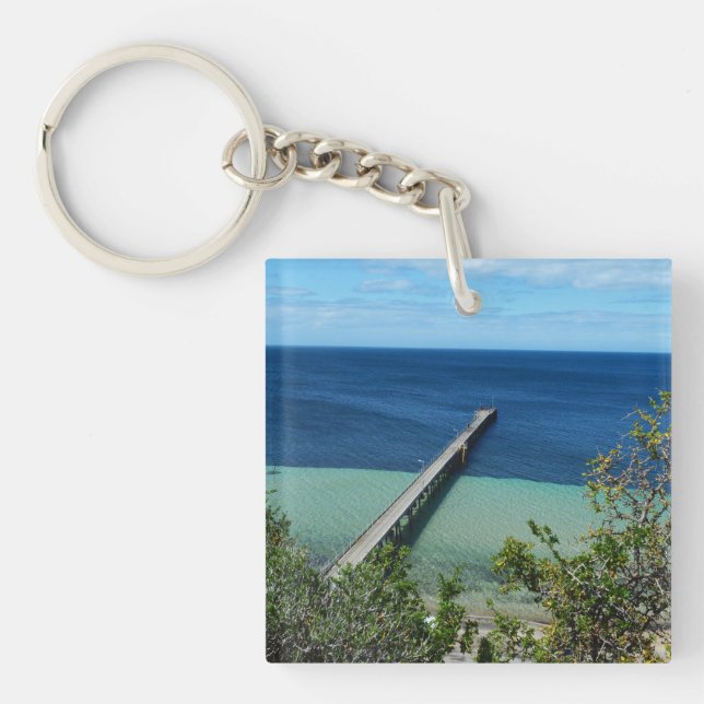 Beach Views From High Up, Key Ring (Front)