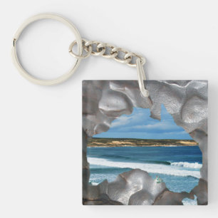 Beach Views In A Australian Map, Key Ring