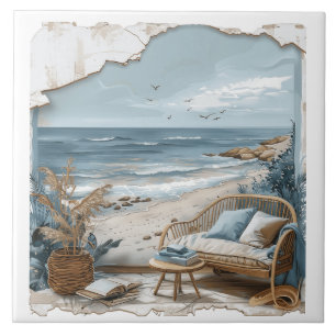 Beach Vision - Beach View Window Ceramic Tile