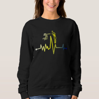 Beach Volley Player Volleyball Player Heartbeat Vo Sweatshirt
