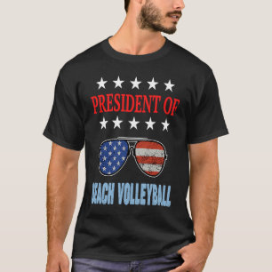 Beach Volleyball Accessories  USA Flag Beach Sayin T-Shirt