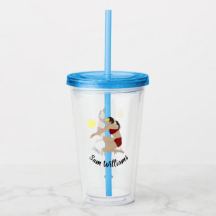 Beach Volleyball Acrylic Tumbler
