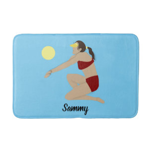 Beach Volleyball Bath Mat
