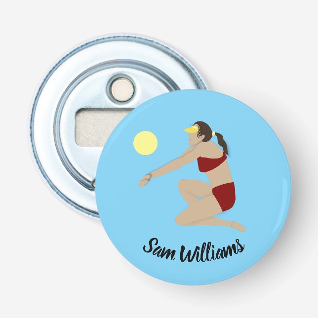 Beach Volleyball Bottle Opener (Front)