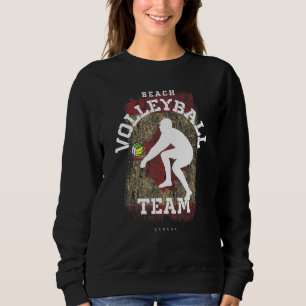 Beach Volleyball Canada Flag Love Volleyball Playe Sweatshirt