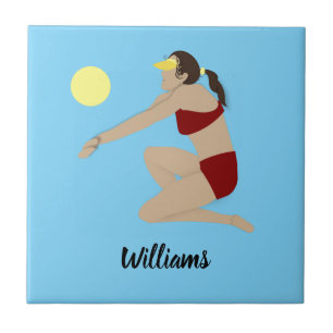 Beach Volleyball Ceramic Tile