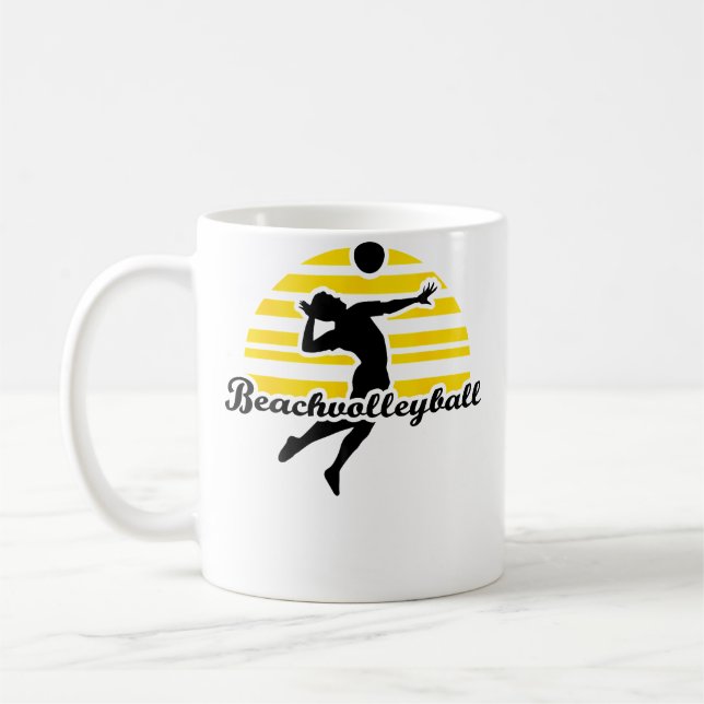 Beach Volleyball Coffee Mug (Left)