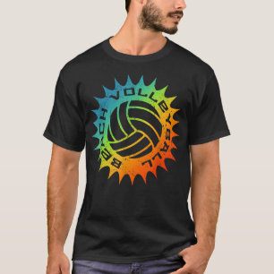 Beach Volleyball   Cool Rainbow Sun Volley Ball te T-Shirt