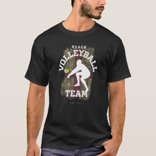 Beach Volleyball England Flag Love Volleyball Play T-Shirt