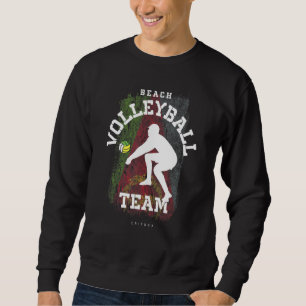 Beach Volleyball Eritrea Flag Love Volleyball Play Sweatshirt