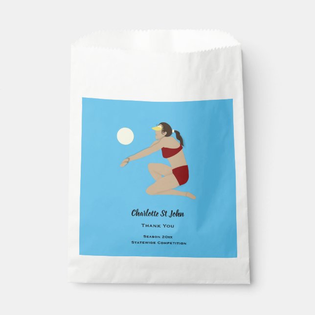 Beach Volleyball Favour Bag (Front)