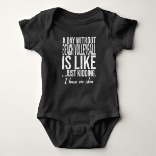 Beach Volleyball funny gift idea Baby Bodysuit