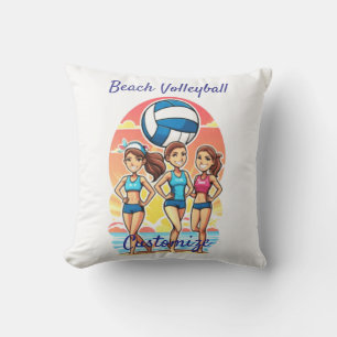 Beach Volleyball Girls Thunder_Cove Cushion