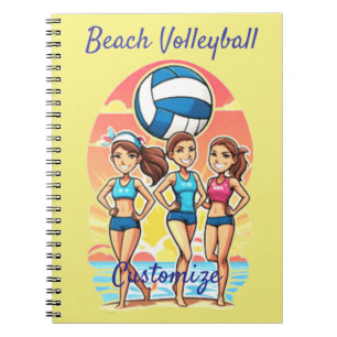 Beach Volleyball Girls Thunder_Cove Notebook