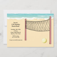 Beach Volleyball Invitation