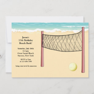 Beach Volleyball Invitation