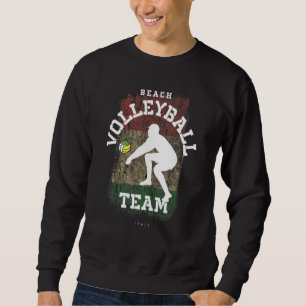 Beach Volleyball Italy Flag Love Volleyball Player Sweatshirt