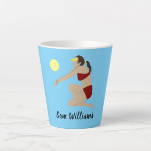Beach Volleyball Latte Mug