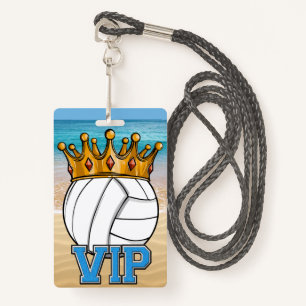 Beach Volleyball MVP Badge ID Badge