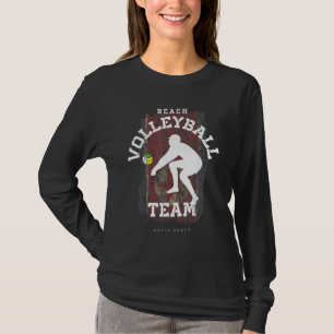 Beach Volleyball North Korea Flag Love Volleyball T-Shirt