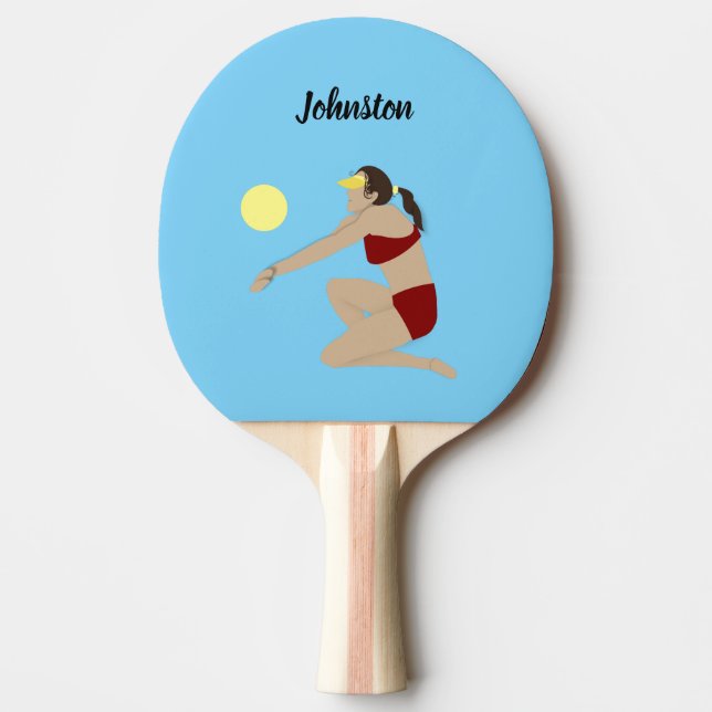 Beach Volleyball Ping Pong Paddle (Front)