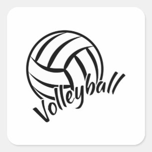 Beach Volleyball Player Volleyball Girl Team Gift Square Sticker