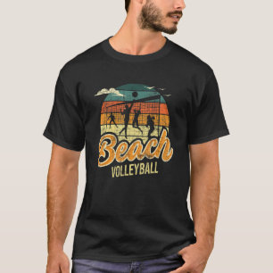 Beach Volleyball   Retro Vintage Athletes Players  T-Shirt