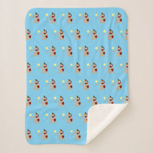 Beach Volleyball Sherpa Blanket