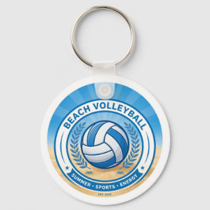 Beach Volleyball Summer Keychain