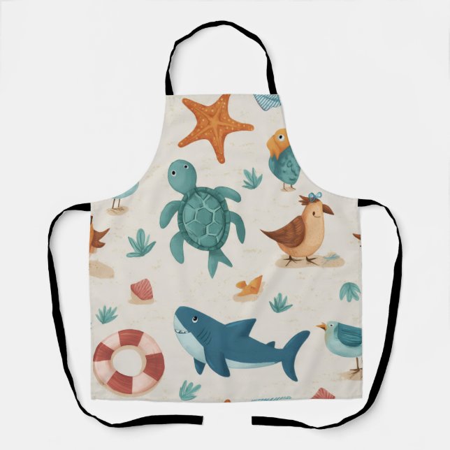 Beach Walk All-Over Print Apron Gift (Front)
