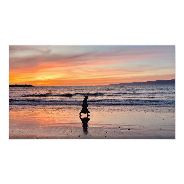 Beach Walk At Sunset - Sunset Beach, CA Photo Print (Front)