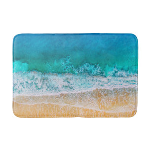 Beach Walk Ocean teal Waves Water Breeze Bath Mat
