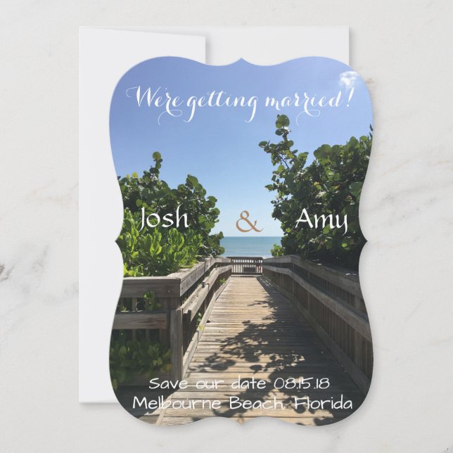 Beach Walk Save the Date (Front)