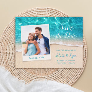 Beach Water and Sand Photo Save the Date Postcard