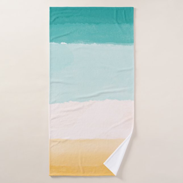 Beach Watercolor Bath Towel (Bath Towel)