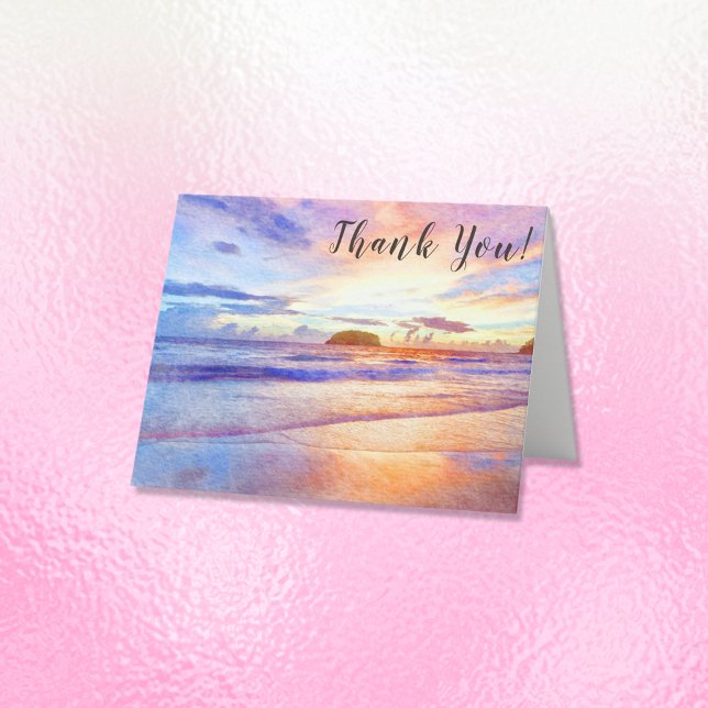 Beach Watercolor Sunrise Thank You (Creator Uploaded)
