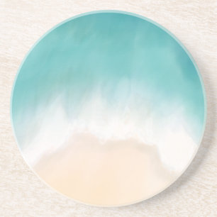 Beach watercolor tropical coaster