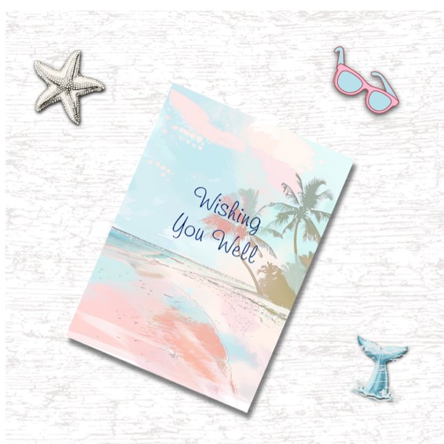 Beach Watercolor Wedding Enclosure Card (Creator Uploaded)