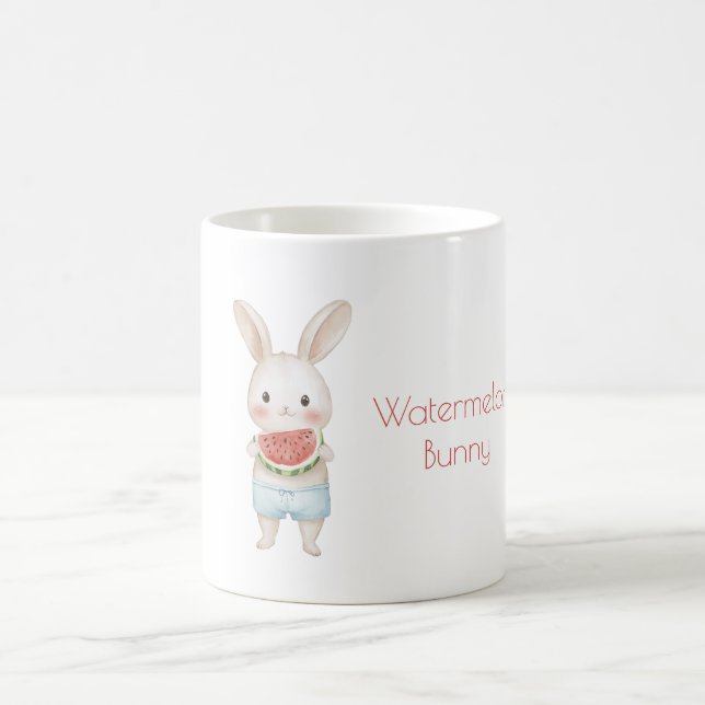 Beach Watermelon Bunny Coffee Mug (Center)