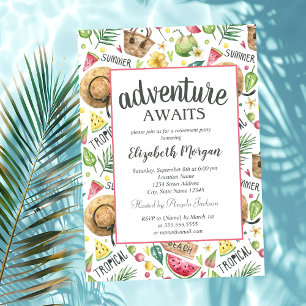 Beach,Watermelon Retirement Party Invitation