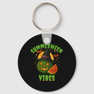 Beach Watermelon Summerween Vibes Witch Halloween  Key Ring