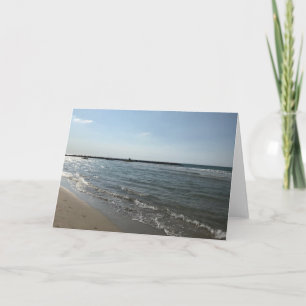 Beach wave photo card