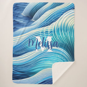Beach Wave Sherpa Blanket