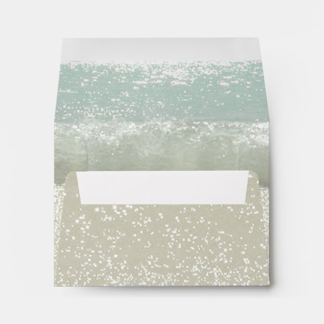 beach waves and seashore sand envelopes for RSVP (Back (Bottom))