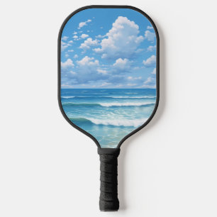 Beach Waves and TCT Logo Pickleball Paddle