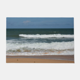 Beach Waves Crashing On Seashore Doormat